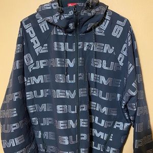 Supreme Logo Ripstop Hooded Track Jacket